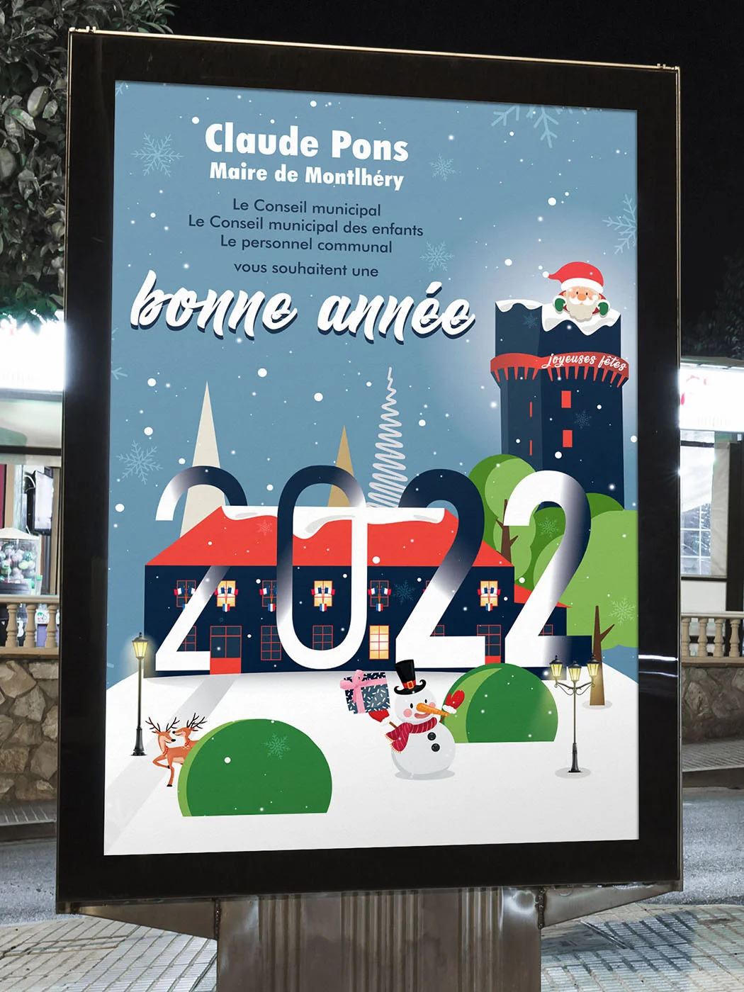 Affiche voeux 2022 Ville de montlhéry