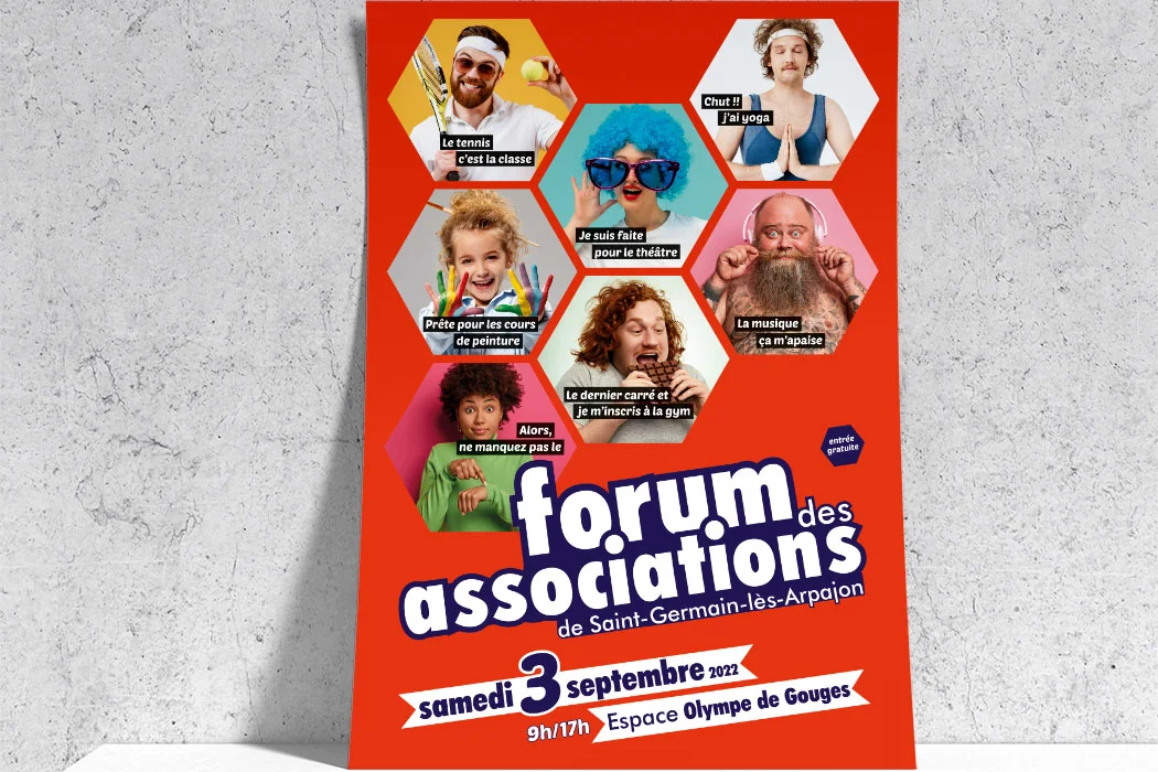 affiche du forum des associations de SAint Germain lès Arpajon