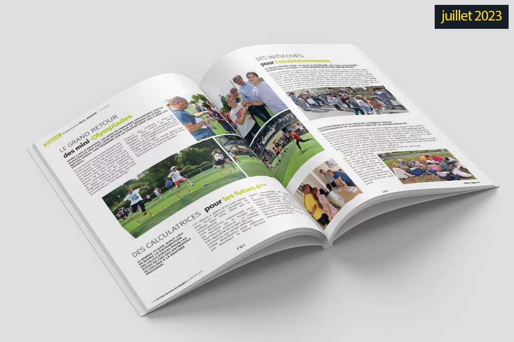 journal officiel Le Mag de Saint-Germain-lès-Arpajon conçu par Arnaud Sedira, graphiste vidéaste