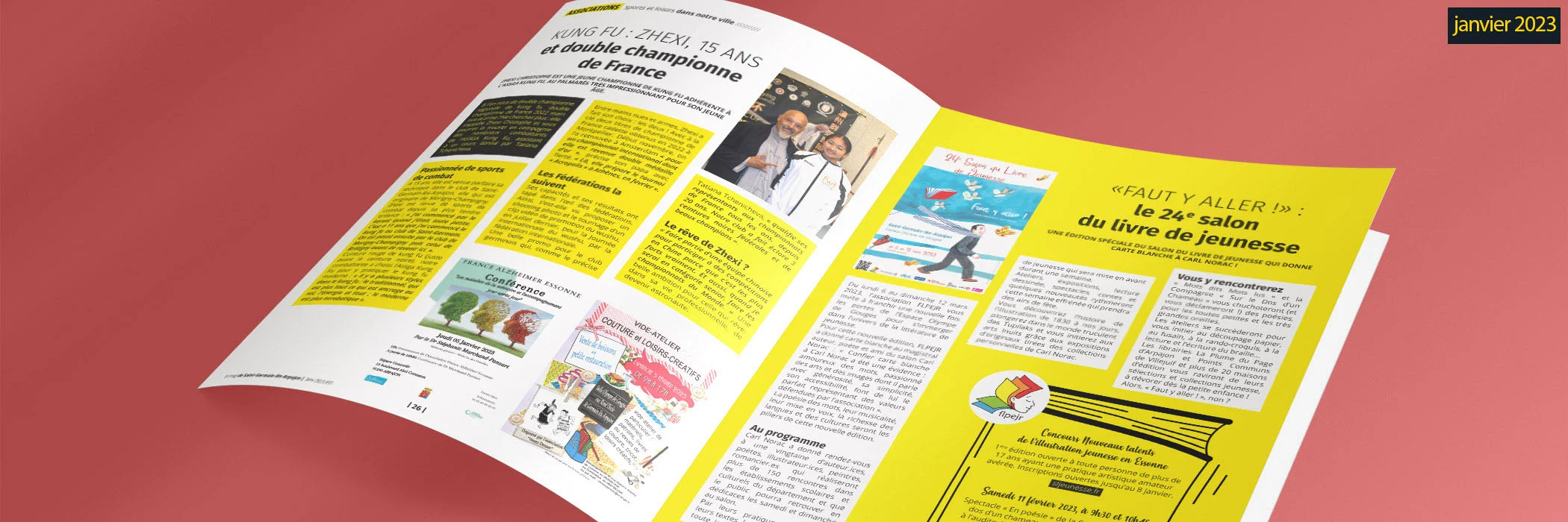 journal officiel Le Mag de Saint-Germain-lès-Arpajon conçu par Arnaud Sedira, graphiste vidéaste